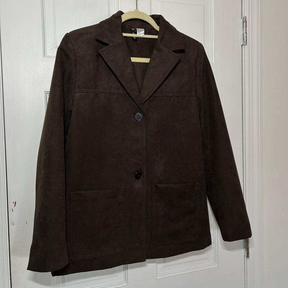 H&M Suede Dark Brown Jacket
